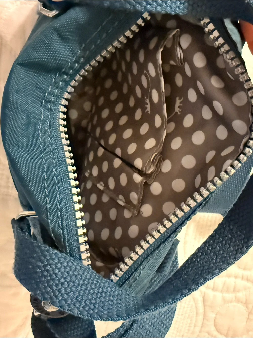 Kipling Deep Teal Crossbody with Monkey Charm